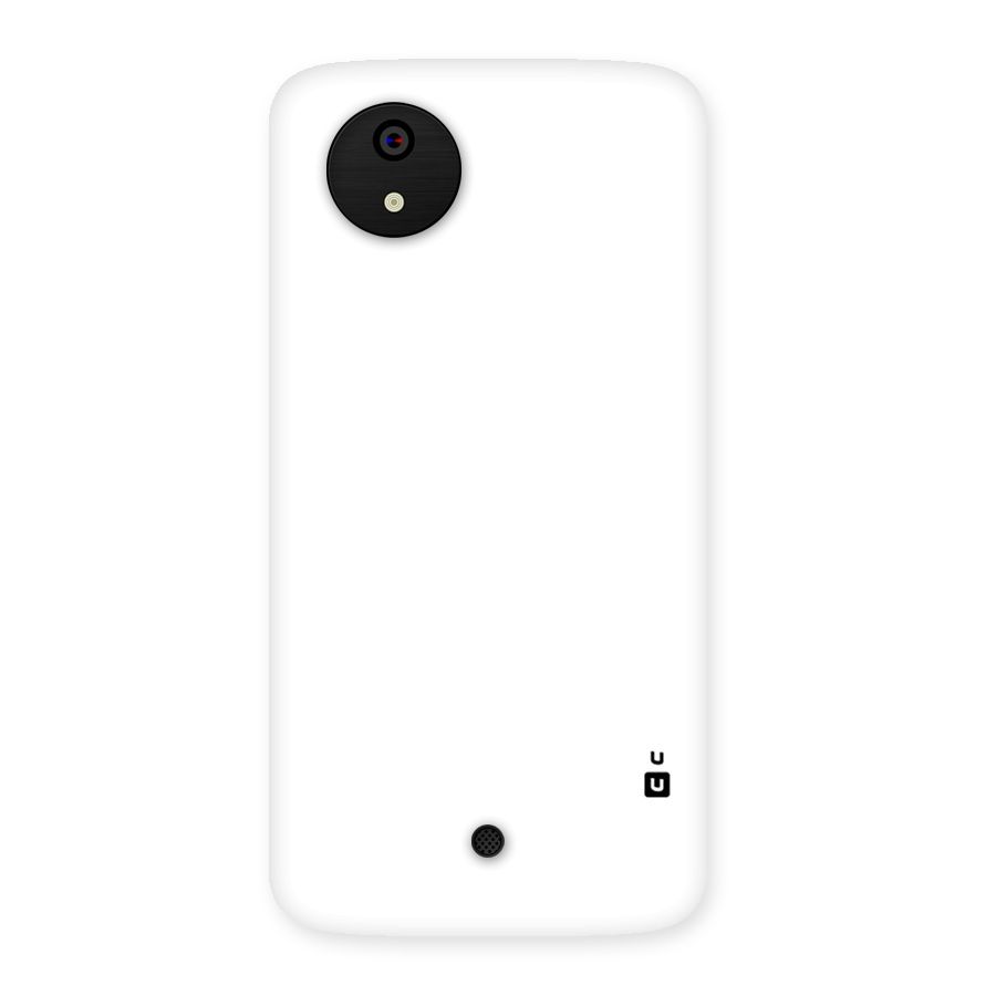 Plain White Back Case for Micromax Canvas A1