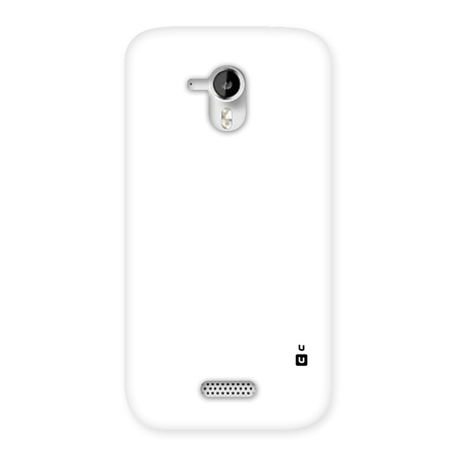 Plain White Back Case for Micromax Canvas HD A116