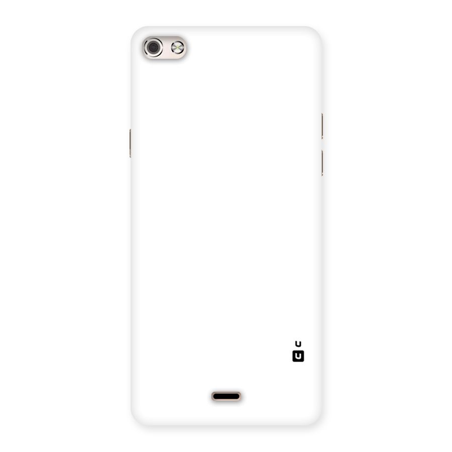 Plain White Back Case for Micromax Canvas Silver 5