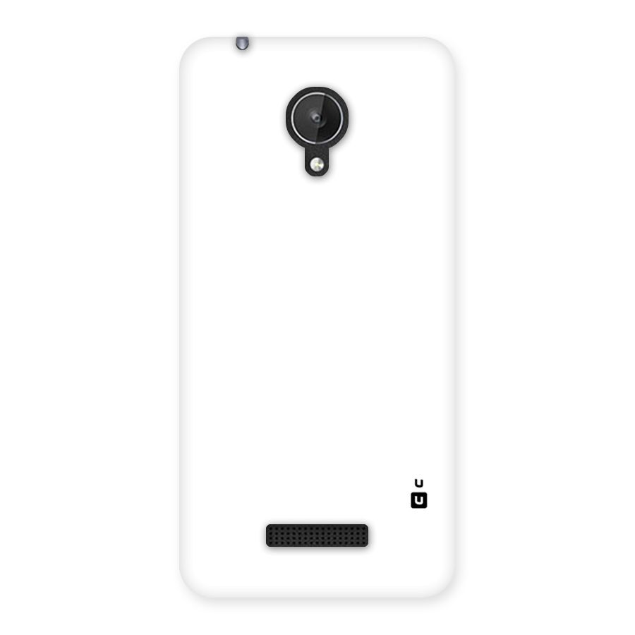 Plain White Back Case for Micromax Canvas Spark Q380