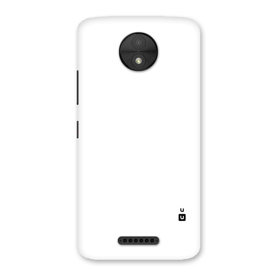 Plain White Back Case for Moto C