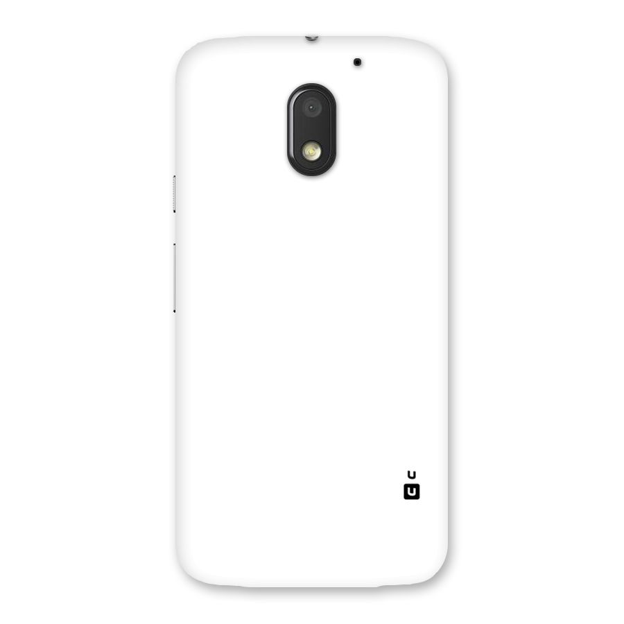 Plain White Back Case for Moto E3 Power