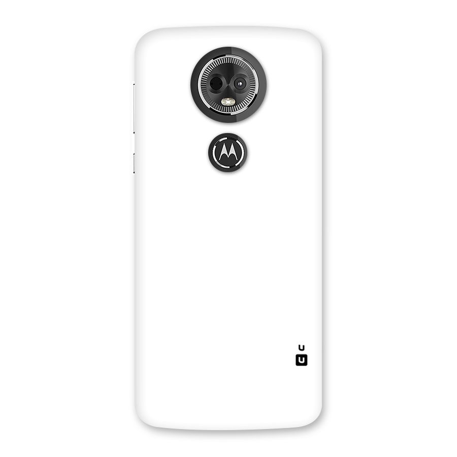 Plain White Back Case for Moto E5 Plus