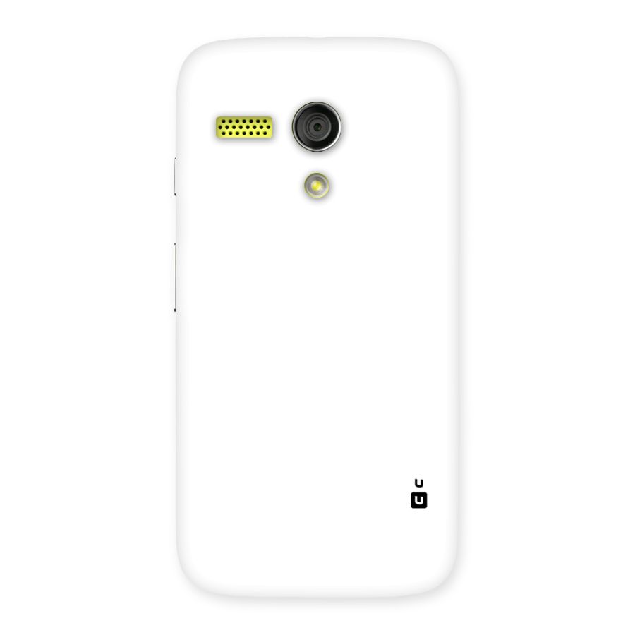 Plain White Back Case for Moto G