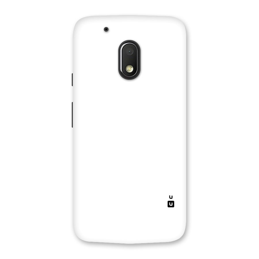 Plain White Back Case for Moto G4 Play