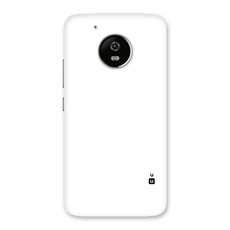 Plain White Back Case for Moto G5