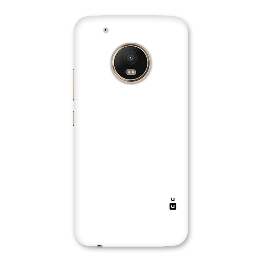 Plain White Back Case for Moto G5 Plus