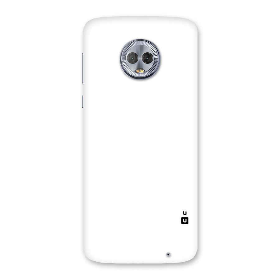 Plain White Back Case for Moto G6 Plus