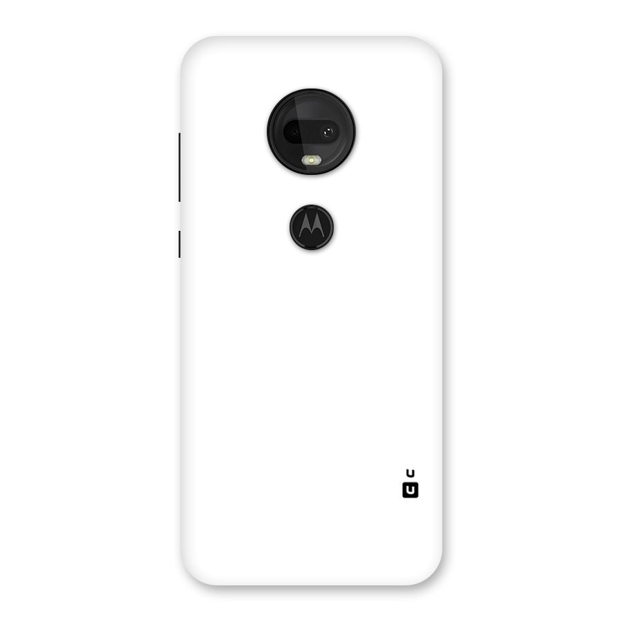 Plain White Back Case for Moto G7