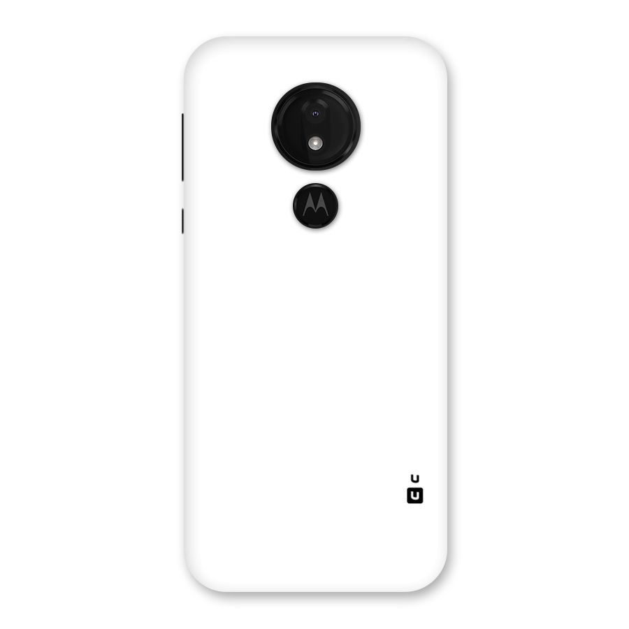 Plain White Back Case for Moto G7 Power