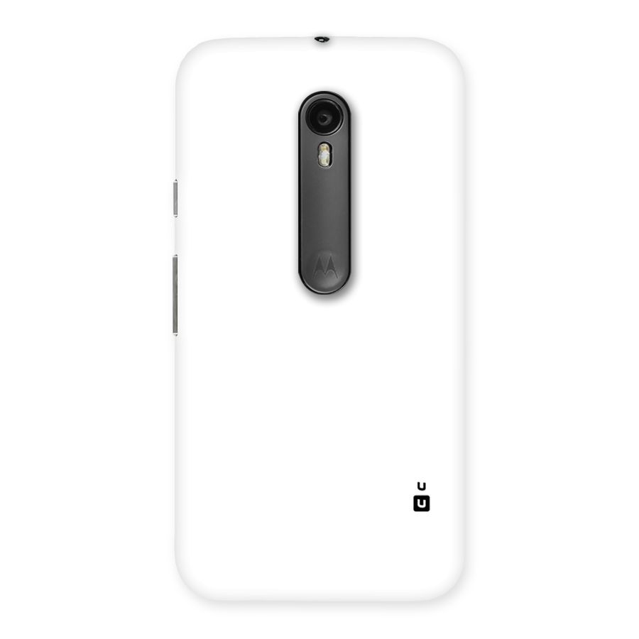 Plain White Back Case for Moto G Turbo