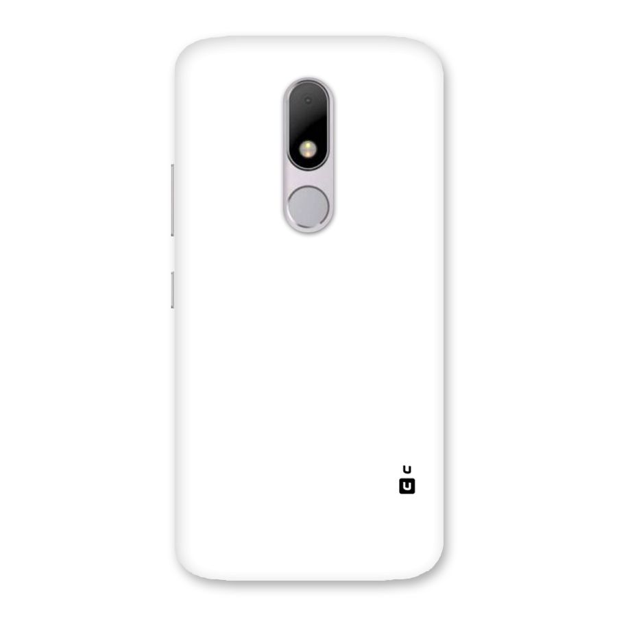 Plain White Back Case for Moto M