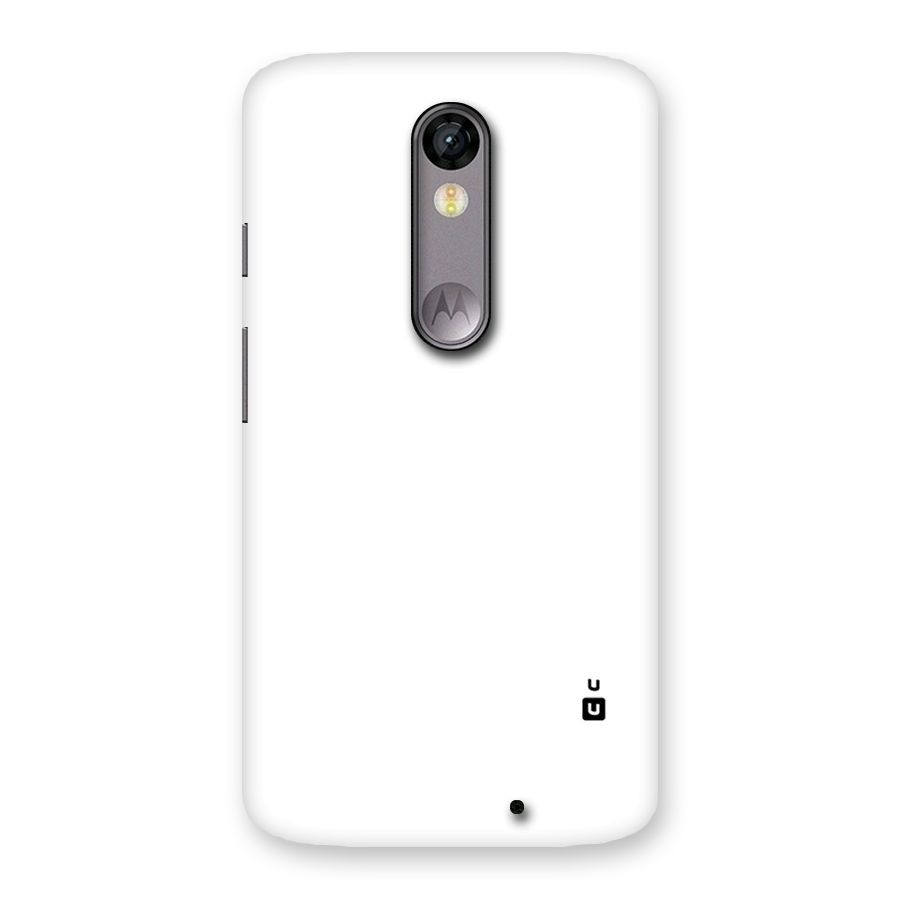 Plain White Back Case for Moto X Force