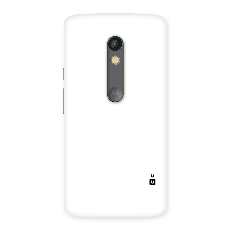 Plain White Back Case for Moto X Play