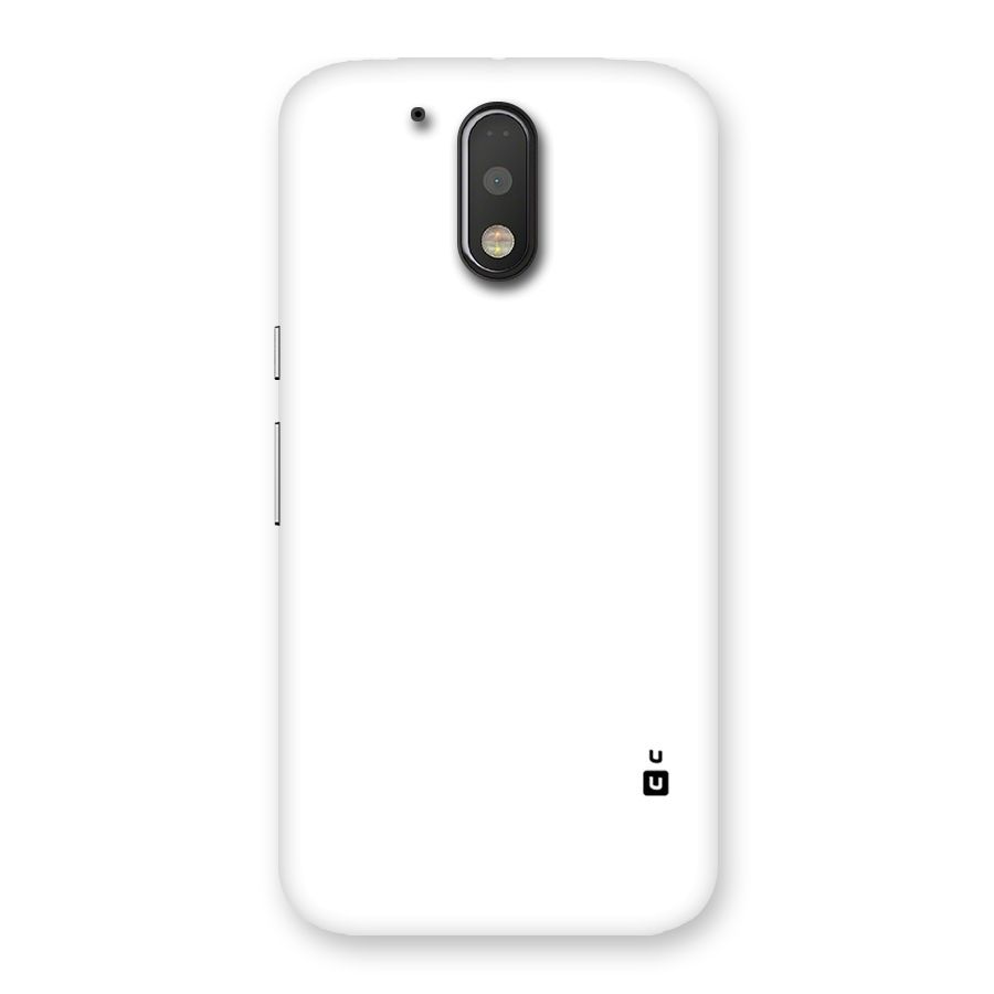 Plain White Back Case for Motorola Moto G4
