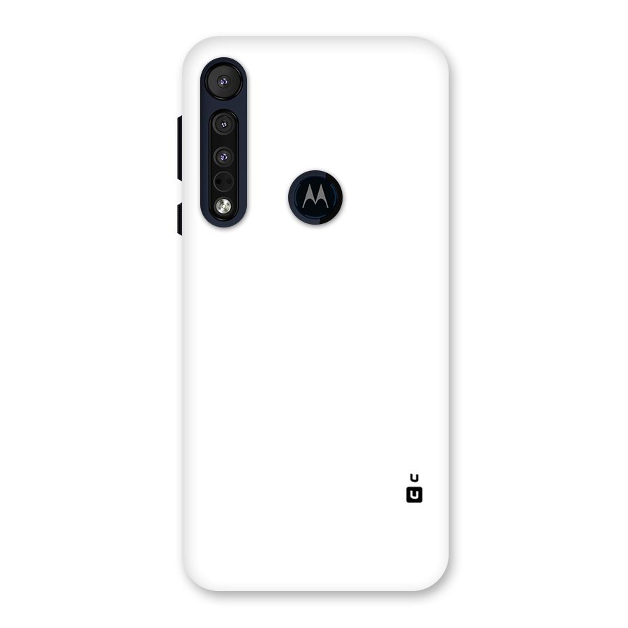 Plain White Back Case for Motorola One Macro