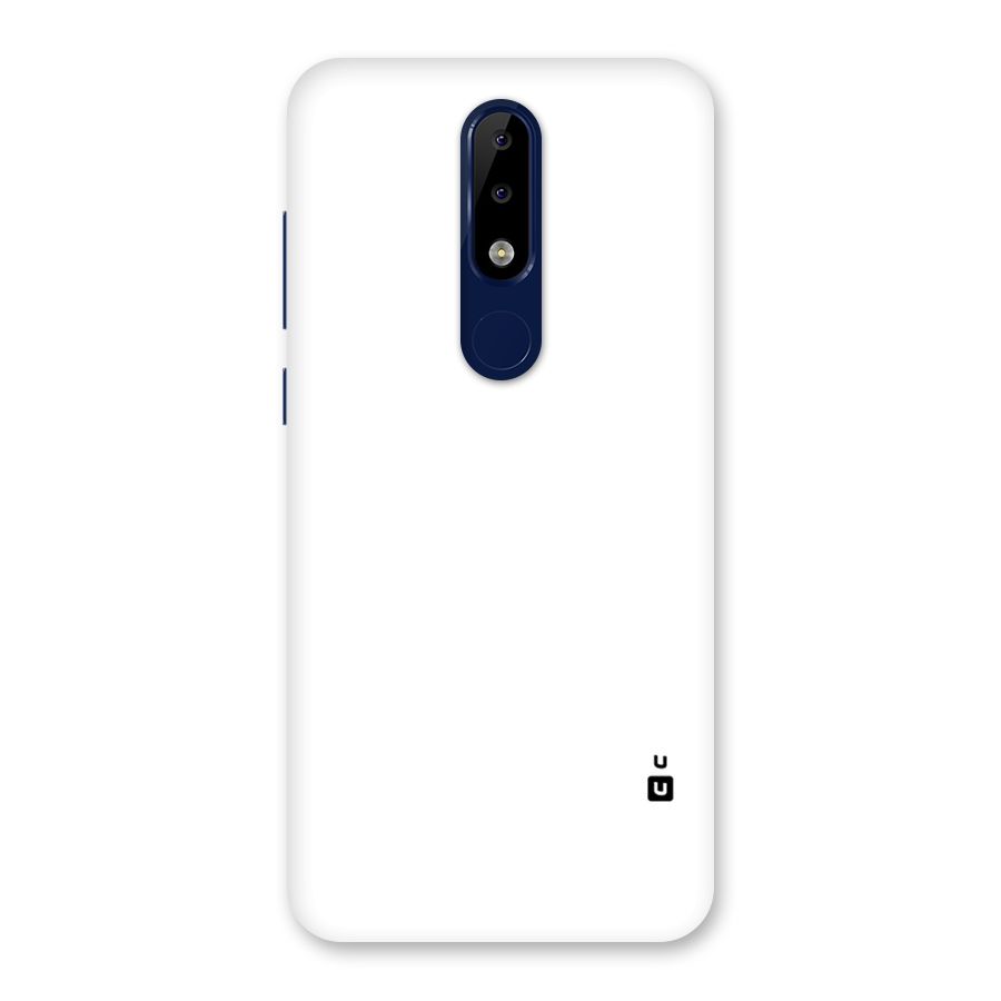 Plain White Back Case for Nokia 5.1 Plus