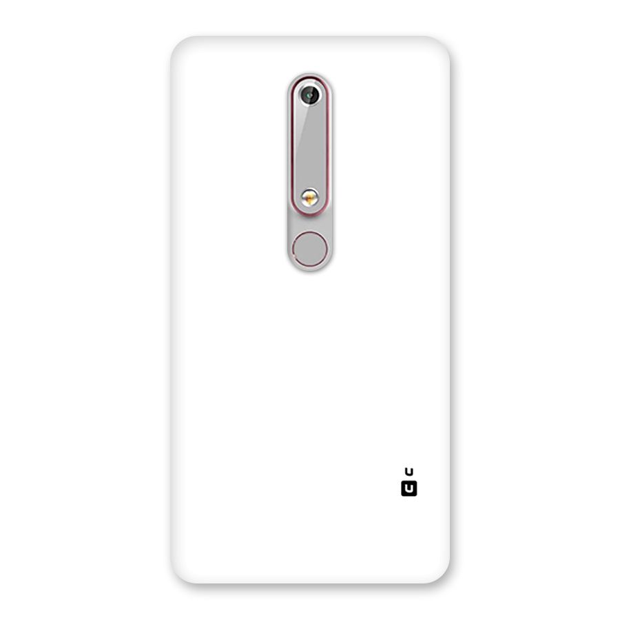 Plain White Back Case for Nokia 6.1