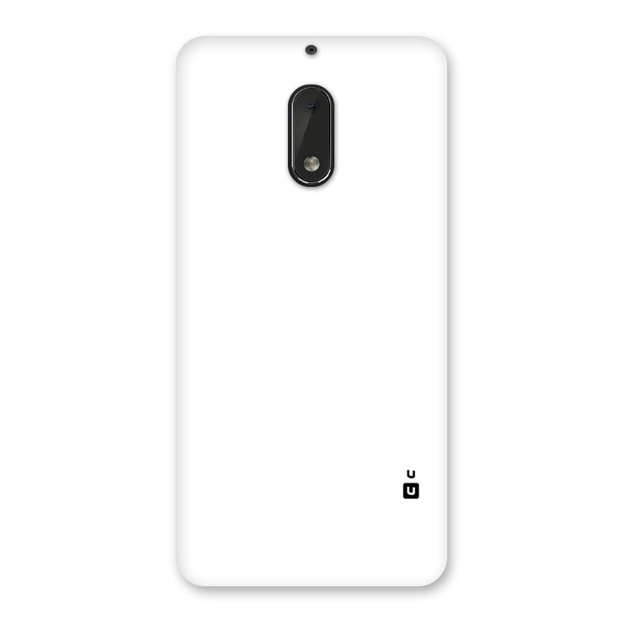 Plain White Back Case for Nokia 6