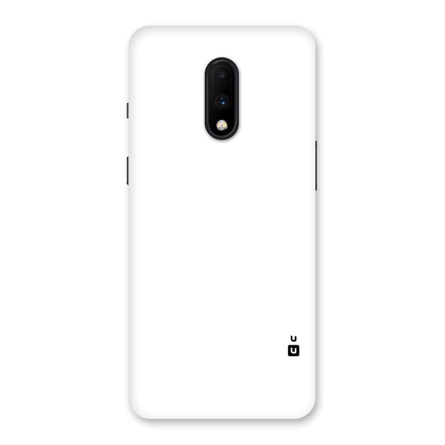 Plain White Back Case for OnePlus 7