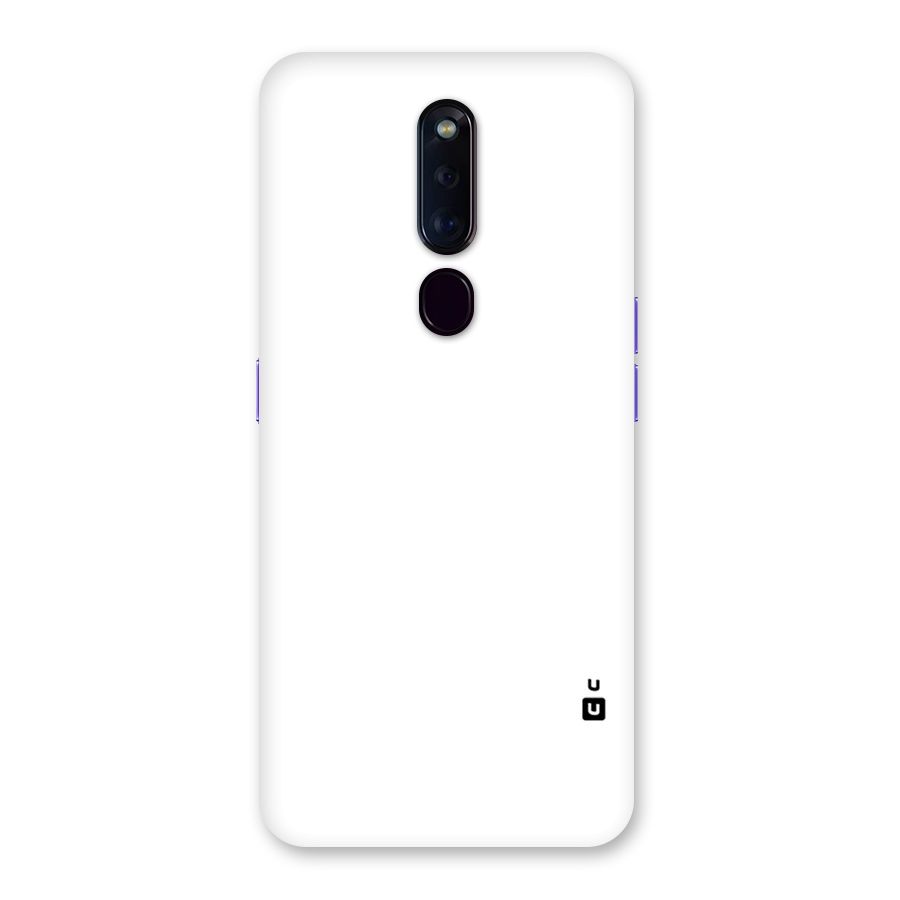 Plain White Back Case for Oppo F11 Pro