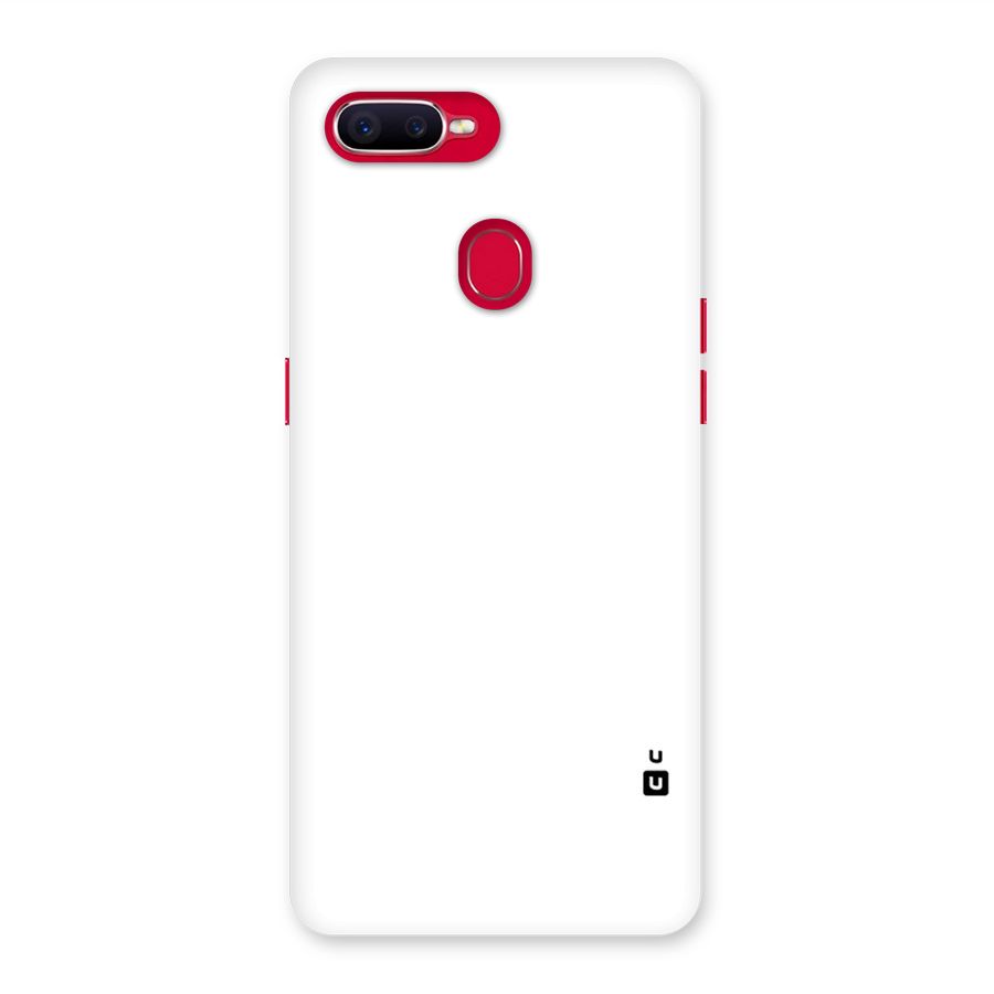 Plain White Back Case for Oppo F9 Pro