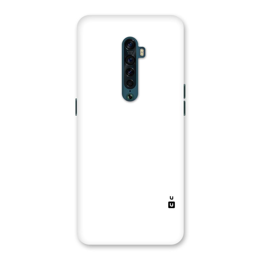 Plain White Back Case for Oppo Reno2