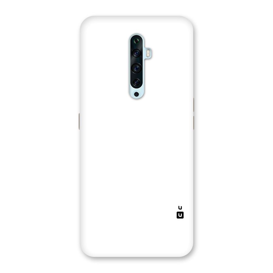 Plain White Back Case for Oppo Reno2 Z