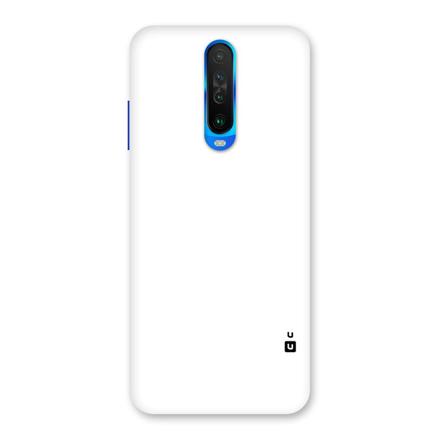 Plain White Back Case for Poco X2