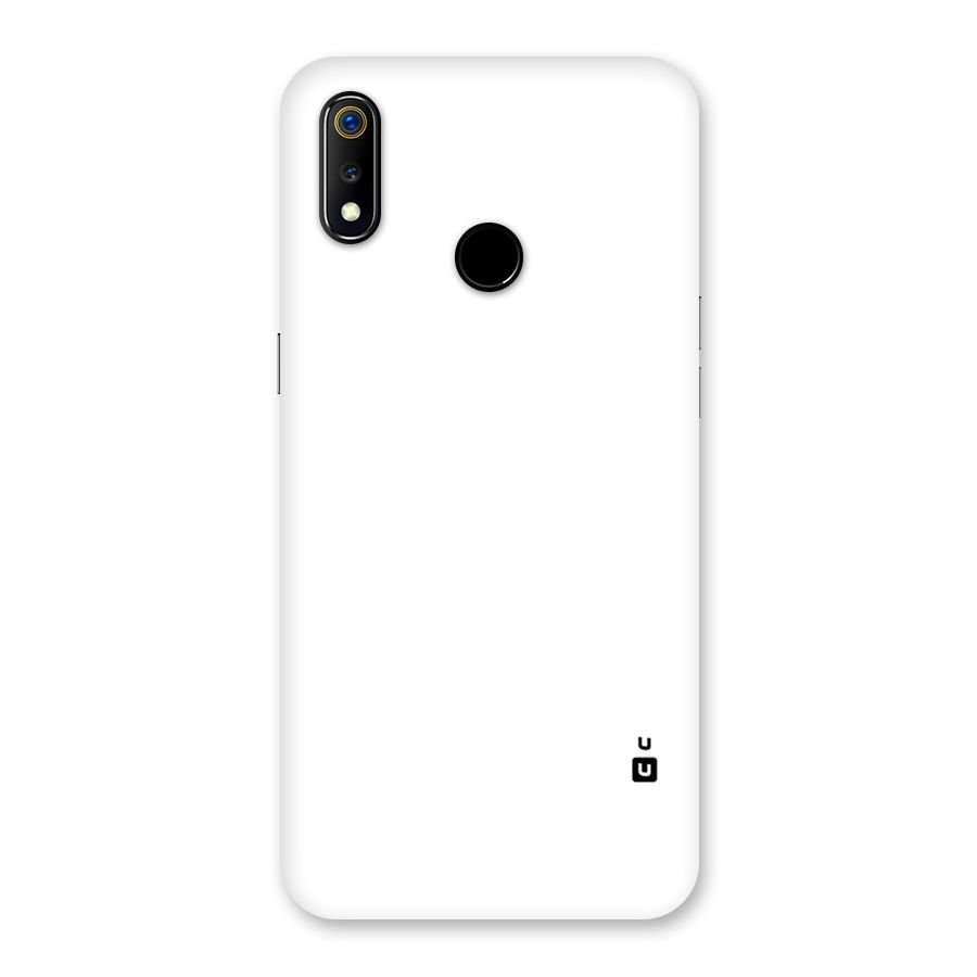 Plain White Back Case for Realme 3