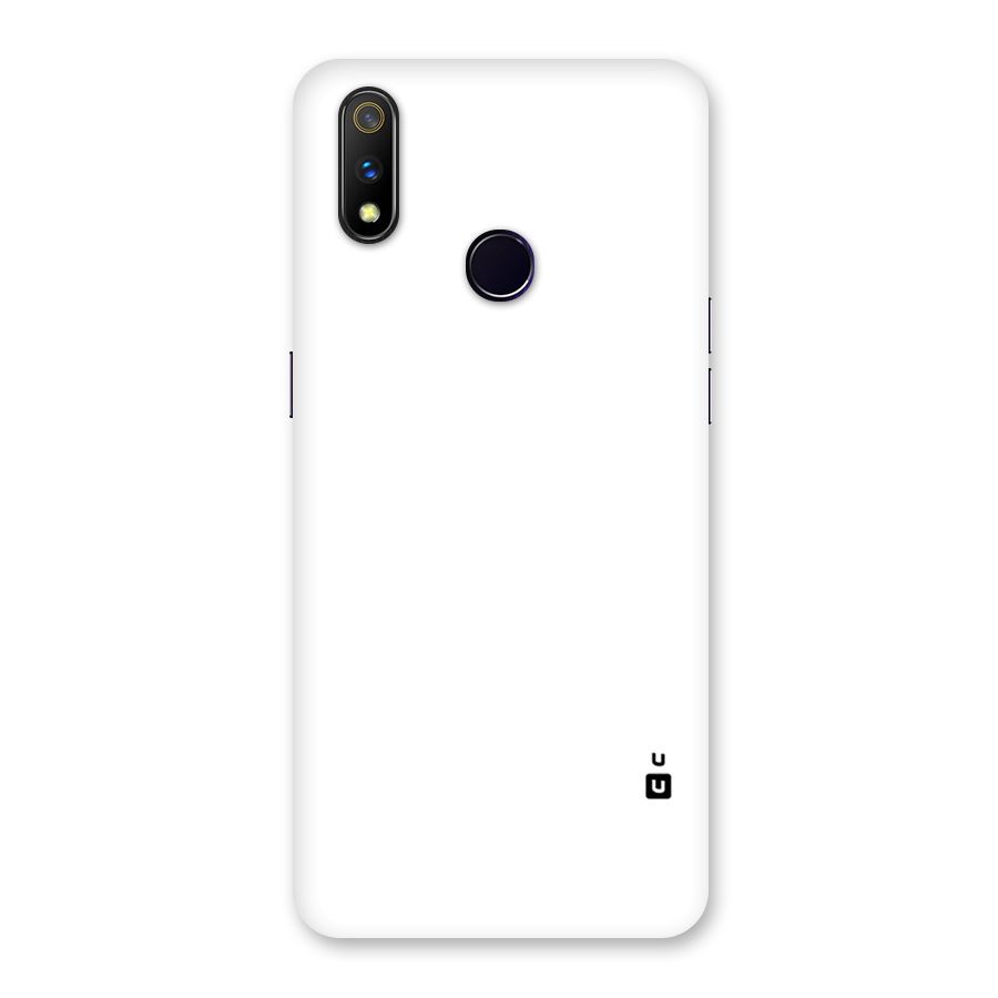 Plain White Back Case for Realme 3 Pro