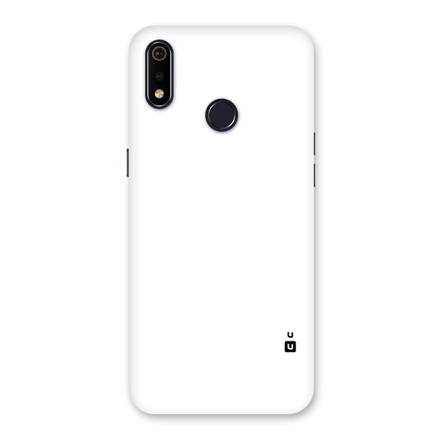 Plain White Back Case for Realme 3i