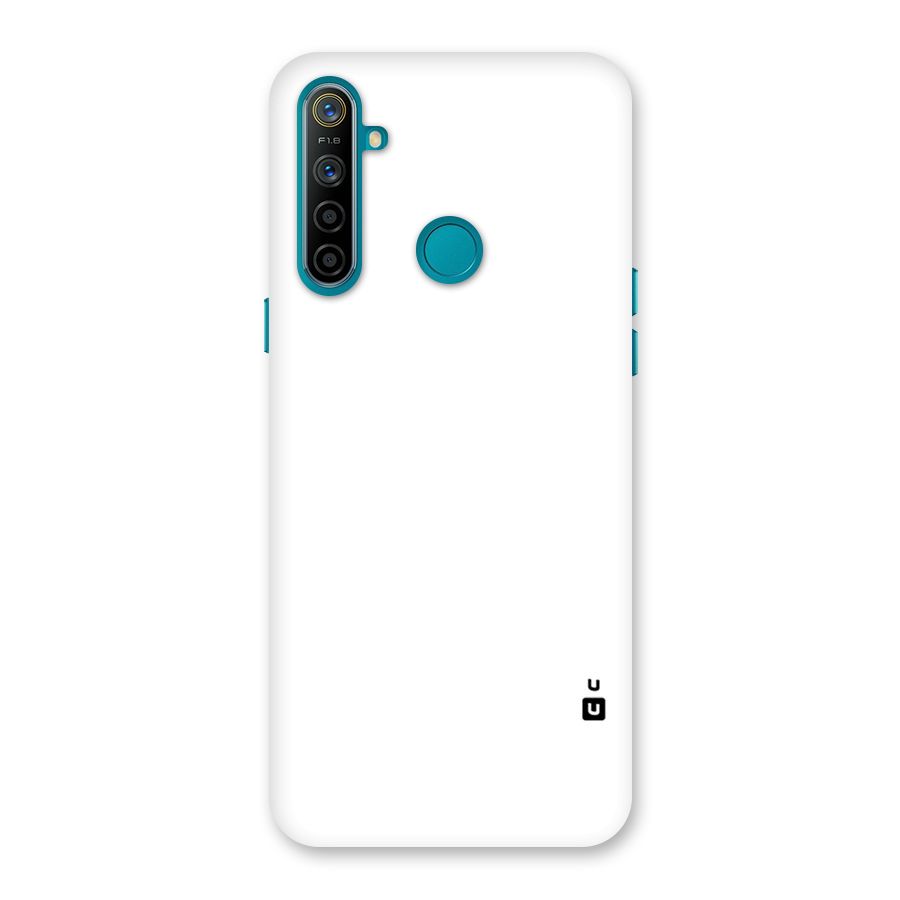Plain White Back Case for Realme 5i