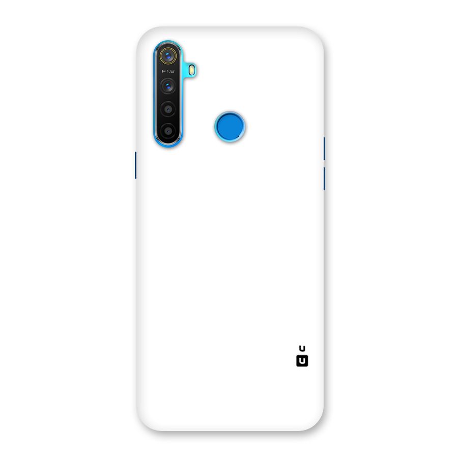Plain White Back Case for Realme 5s