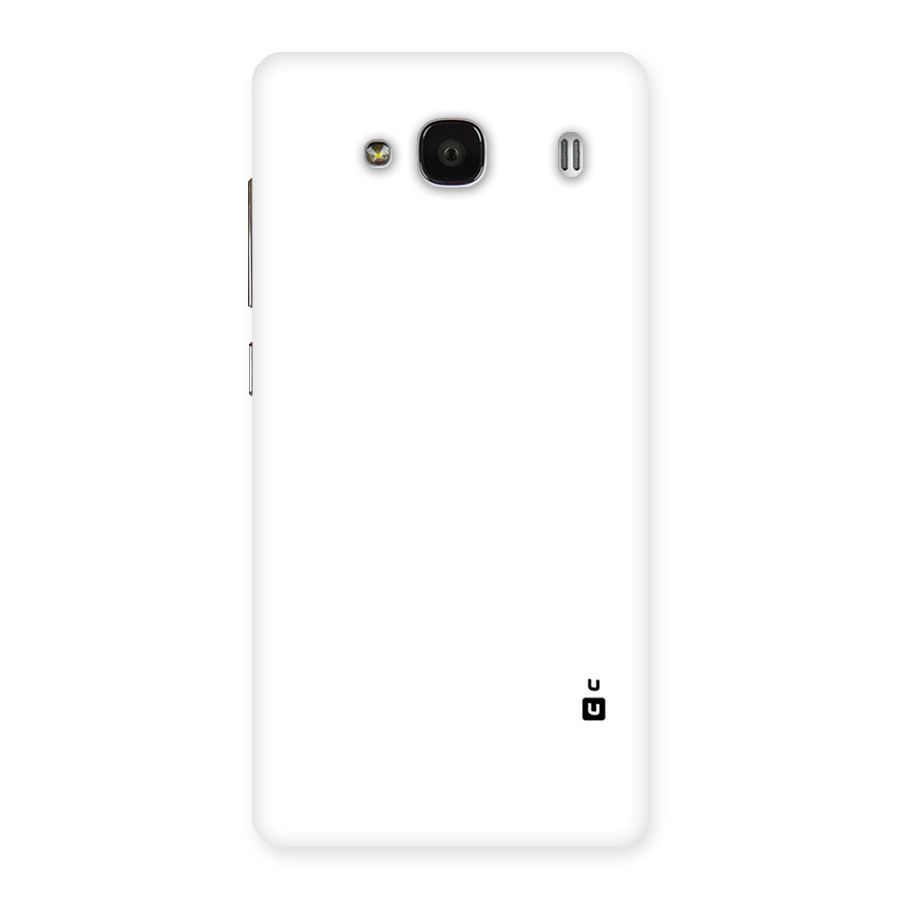 Plain White Back Case for Redmi 2 Prime