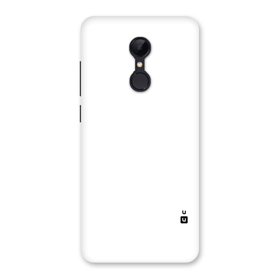 Plain White Back Case for Redmi 5