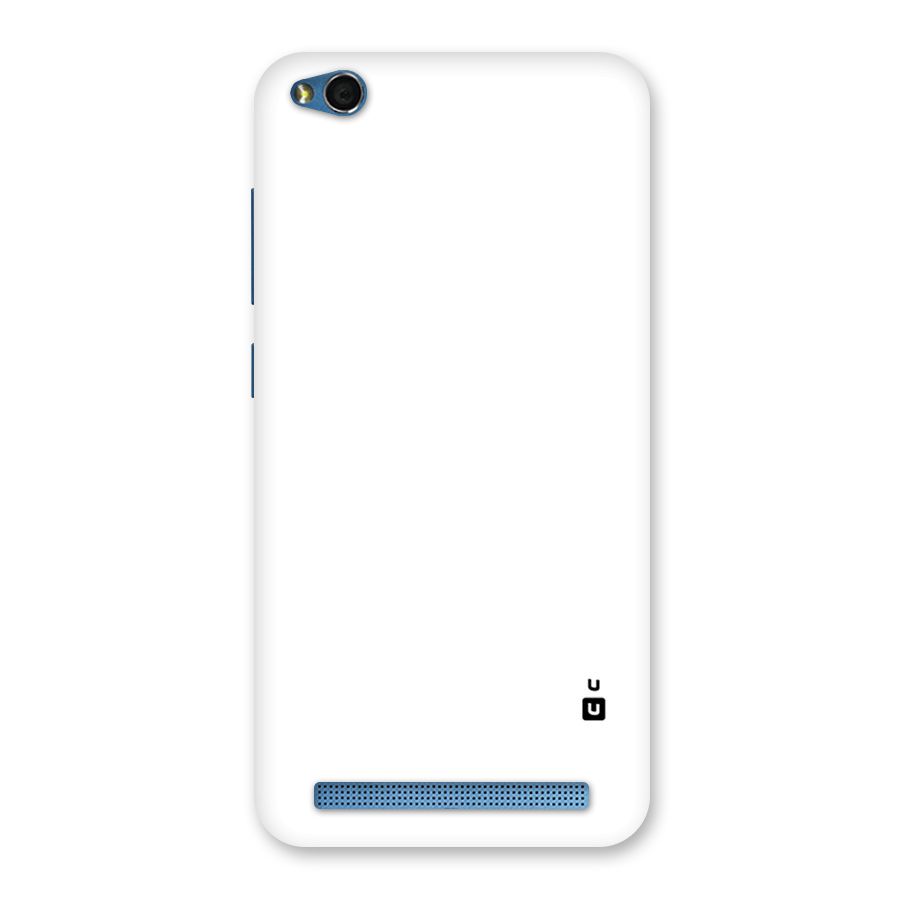 Plain White Back Case for Redmi 5A