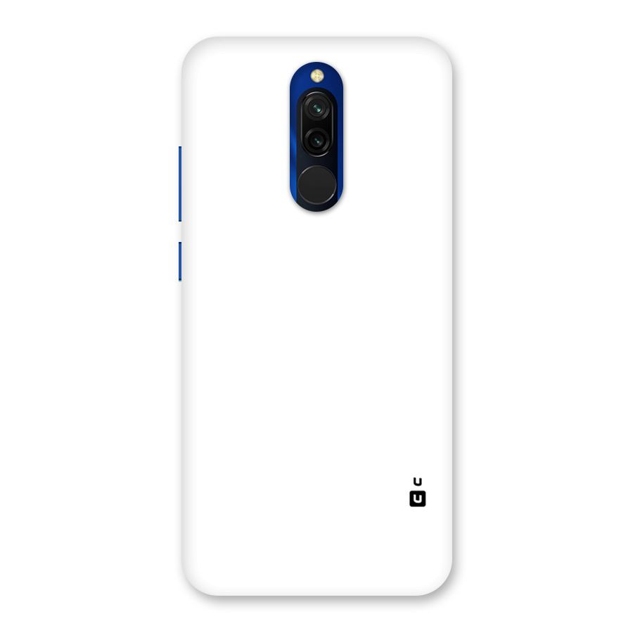 Plain White Back Case for Redmi 8
