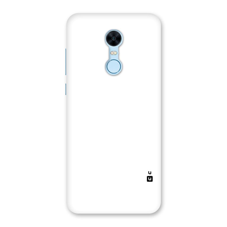 Plain White Back Case for Redmi Note 5