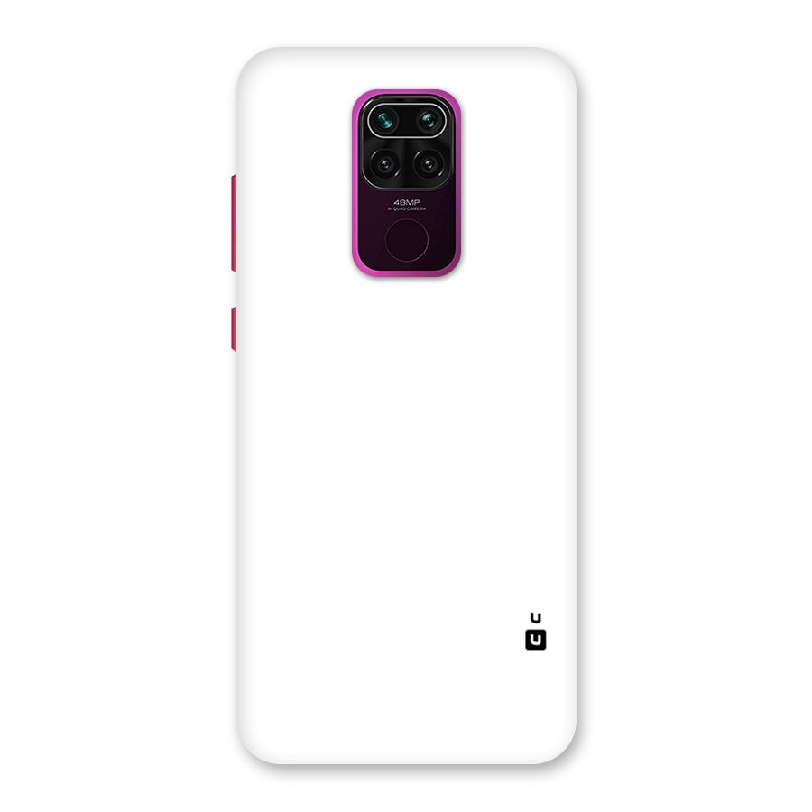 Plain White Back Case for Redmi Note 9