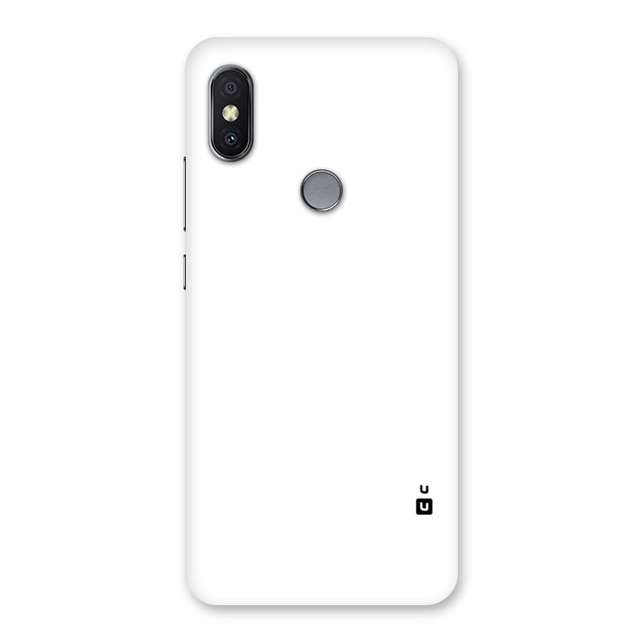 Plain White Back Case for Redmi Y2