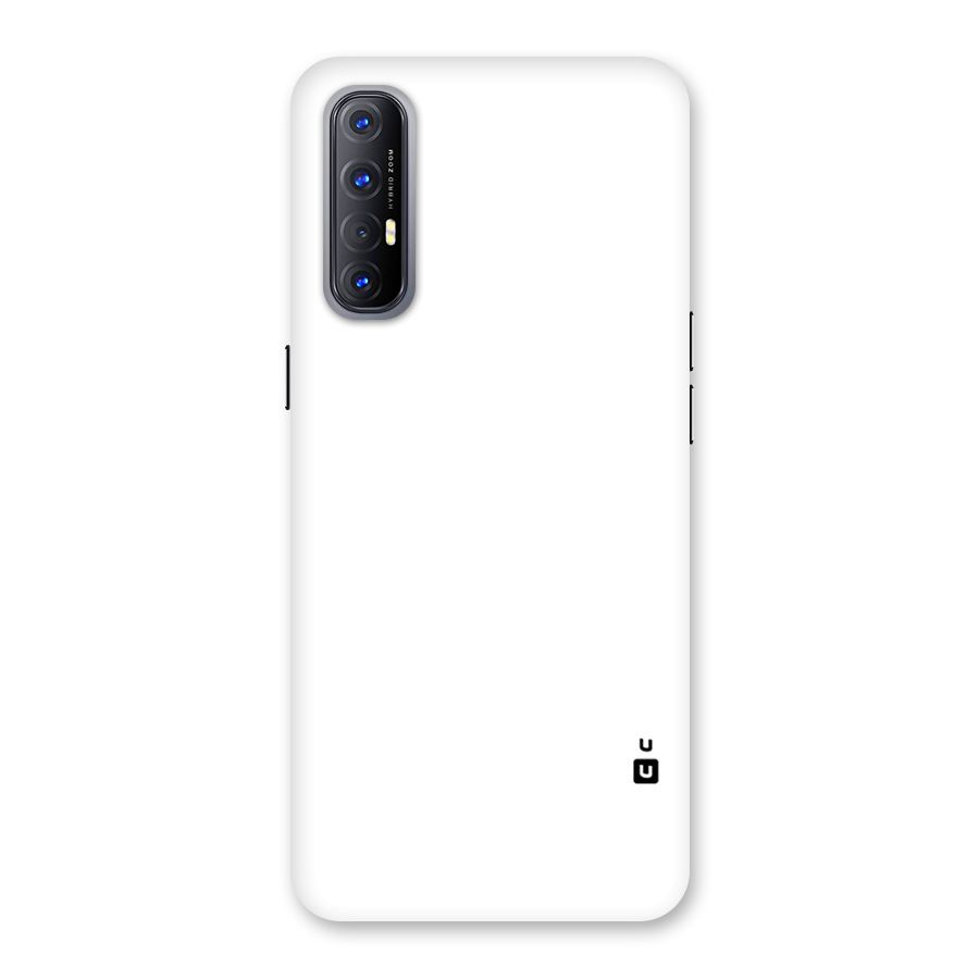 Plain White Back Case for Reno3 Pro