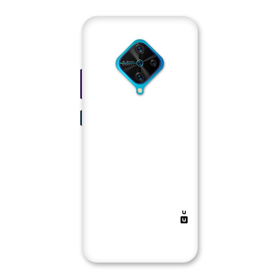Plain White Back Case for Vivo S1 Pro