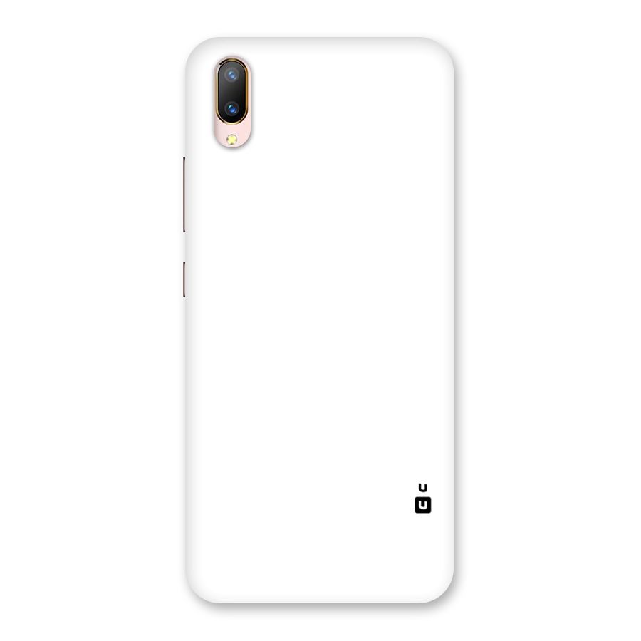 Plain White Back Case for Vivo V11 Pro