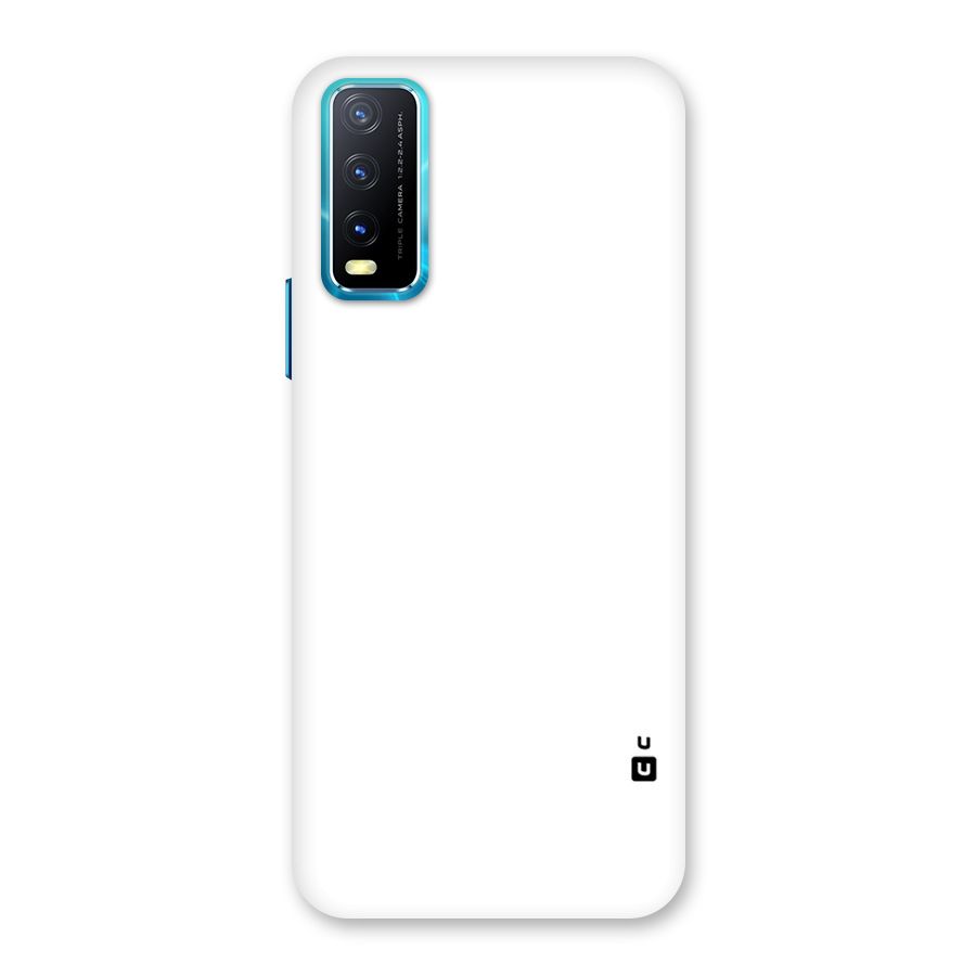 Plain White Back Case for Vivo Y20