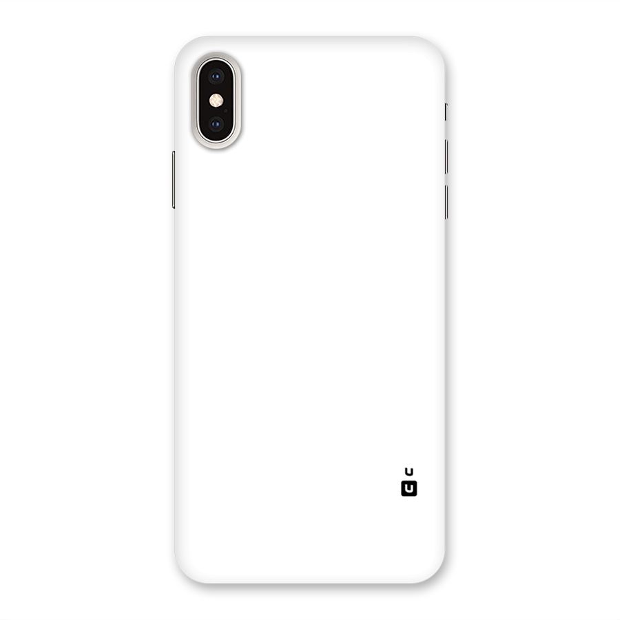 Plain White Back Case for iPhone XS Max