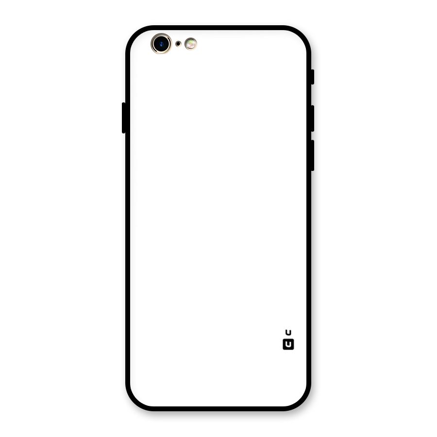 Plain White Glass Back Case for iPhone 6 6S
