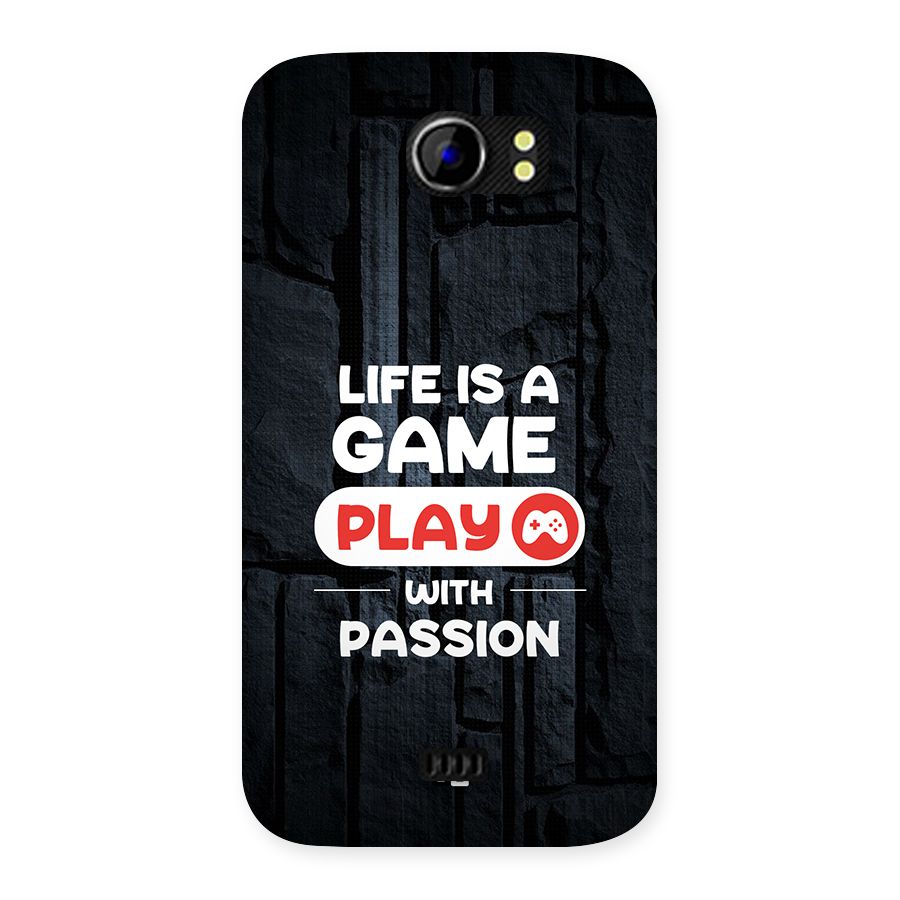 Play With Passion Back Case for Canvas 2 A110