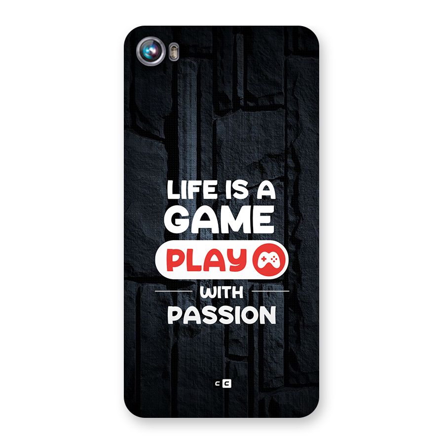 Play With Passion Back Case for Canvas Fire 4 (A107)