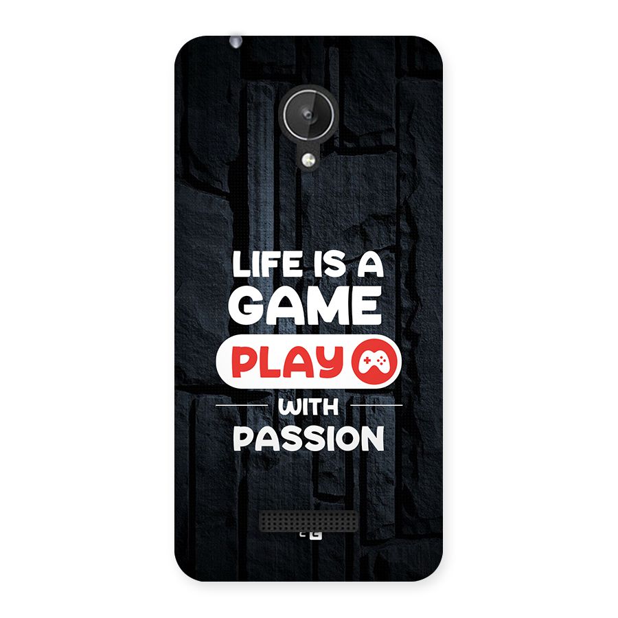 Play With Passion Back Case for Canvas Spark Q380
